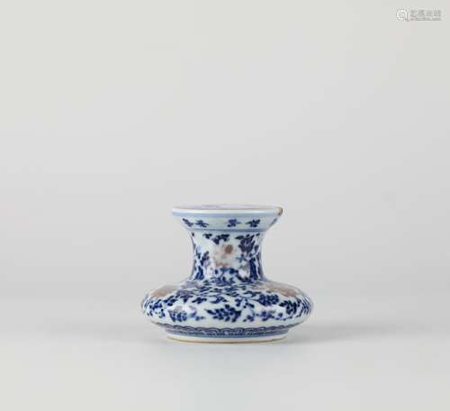 Chinese blue and white underglaze red porcelain, 18th centur...