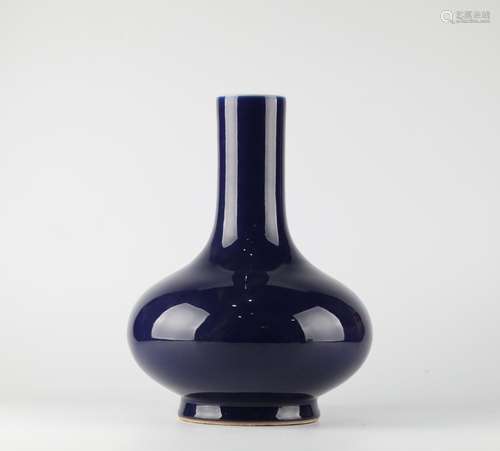 Chinese Blue Glazed Porcelain Bottle