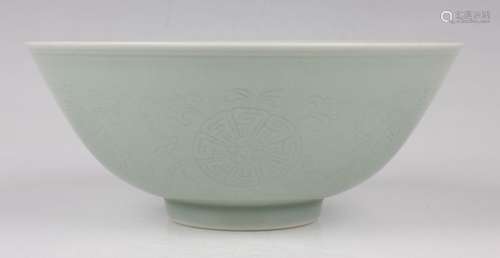 A Chinese celadon glazed porcelain bowl