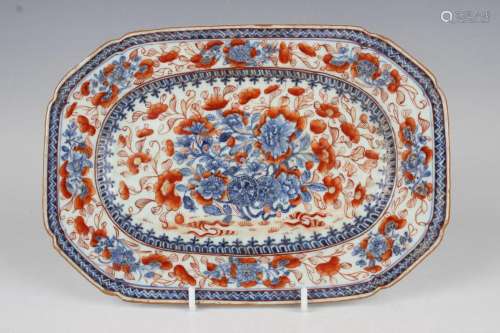 A Chinese Imari export porcelain meat plate