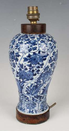 A Chinese blue and white porcelain vase