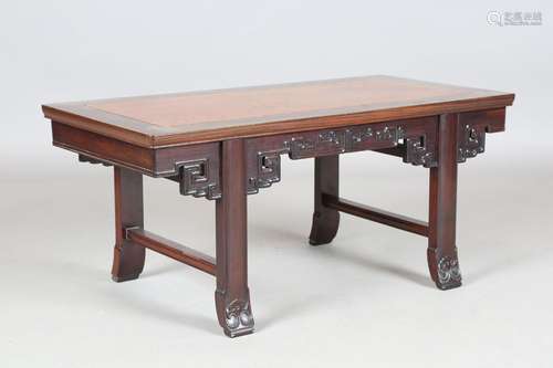 A Chinese hardwood low table