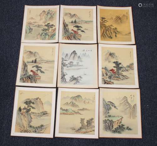 A collection of forty Chinese watercolour paintings