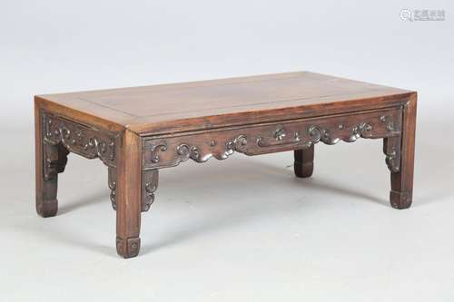 A Chinese hardwood rectangular low table