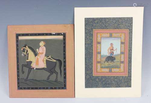 An Indian miniature watercolour painting