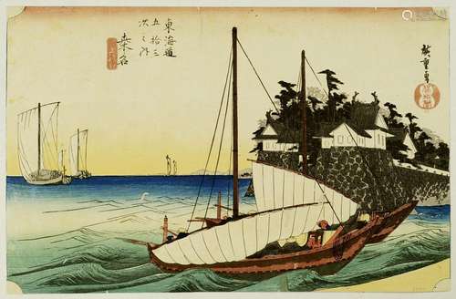 Utagawa Hiroshige (1797-1858)<br />
Oban yoko-e de la série ...