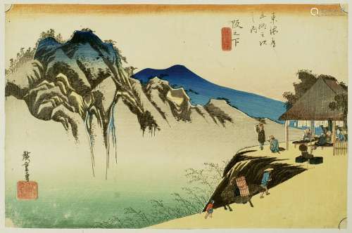 Utagawa Hiroshige (1797-1858)<br />
Oban yoko-e de la série ...