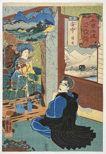 Utagawa Kuniyoshi (1797-1861)<br />
Cinquante-trois Oban tat...