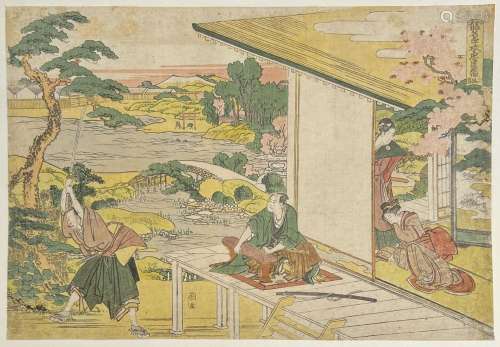 Katsushika Hokusai (1760-1849)<br />
Quatre oban tate-e de l...