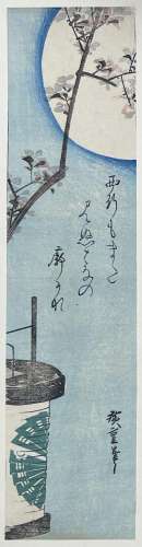 Utagawa Hiroshige (1797-1858)<br />
- Tanzaku, lanterne sous...