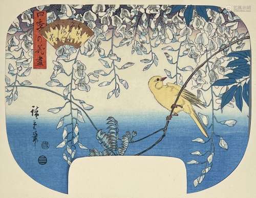 Utagawa Hiroshige (1797-1858)<br />
Uchiwa-e, de la série Sh...