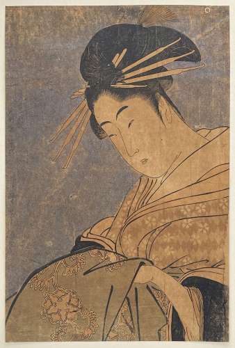 Kitagawa Utamaro (1753?-1806)<br />
Oban tate-e de la série ...