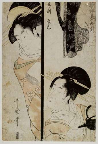 Kitagawa Utamaro (1753?-1806)<br />
- Oban tate-e, de la sér...