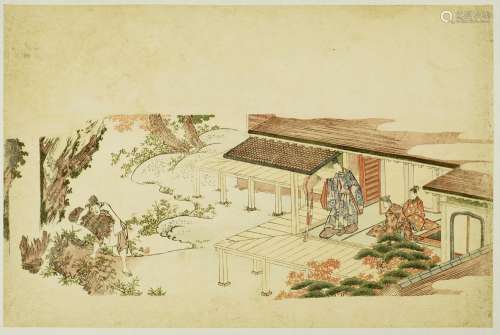 Katsukawa Shunsen (act.1805-1821)<br />
Oban yoko-e, Femmes ...