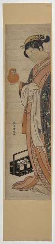 Suzuki Harunobu (1725-1770)<br />
Hashira-e, Beauté et saint...