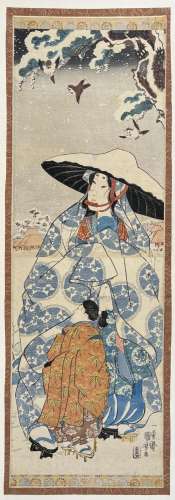 Utagawa Kuniyoshi (1797-1861)<br />
Double oban tate-e, Toki...