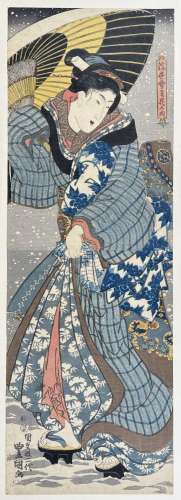 Utagawa Kunisada I (Toyokuni III) (1786-1864)<br />
Kakemono...
