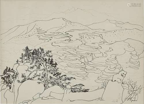 Wu Guanzhong<br />
Wu Guanzhong 吳冠中 | Landscape of Jinxi ...