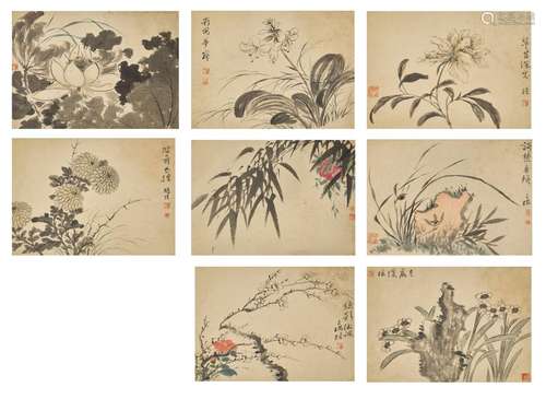 Hu Xigui<br />
Hu Xigui 1839-1883 胡錫珪  | Flowers 階前窗影