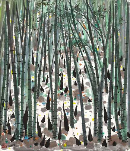 Wu Guanzhong<br />
吴冠中　笋林 | Wu Guanzhong, Bamboo Grove