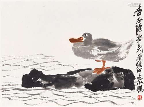 Qi Baishi<br />
齐白石　小鸭 | Qi Baishi, Duck