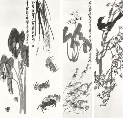 Qi Baishi<br />
齐白石　水族佳禽 | Qi Baishi, Aquatic Lives a...