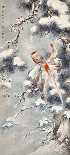 Yan Bolong<br />
颜伯龙　雪松雉鸡 | Yan Bolong, Pheasants by ...