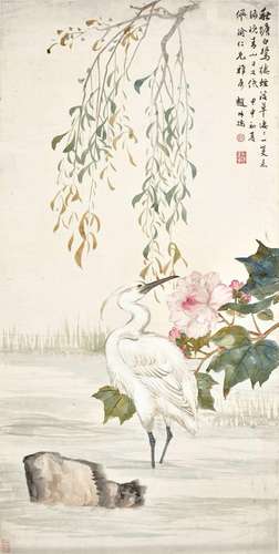 Zhao Shuru<br />
赵叔孺　一路荣华 | Zhao Shuru, Egret in Autu...