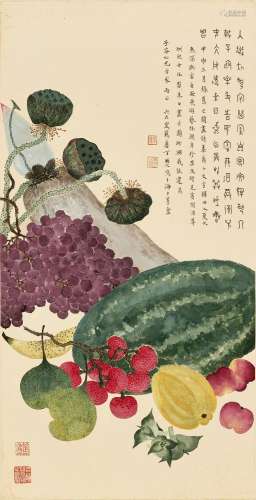 Ding Fuzhi<br />
丁辅之　夏日佳果 | Ding Fuzhi, Fruits