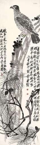 Qi Baishi<br />
齐白石　高瞻远瞩 | Qi Baishi, Eagle on the Pi...