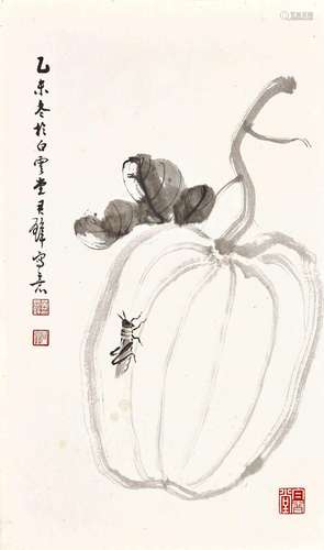 Huang Junbi<br />
黄君璧　南瓜 | Huang Junbi, Pumpkin