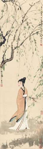 Fu Baoshi<br />
傅抱石　柳荫美人 | Fu Baoshi, Beauty under th...