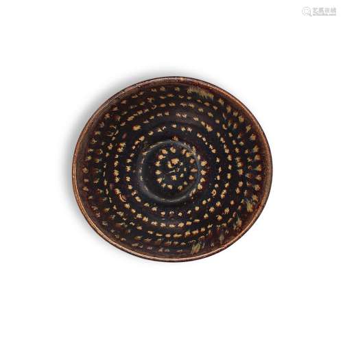 An unusual Jizhou black-glazed dotted bowl, Song dynasty | 宋...