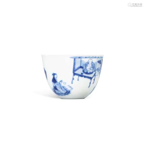 A fine and very rare blue and white 'Su Jin' cup, Mark and p...