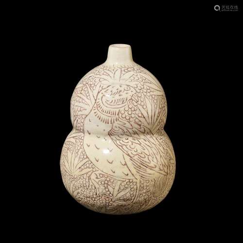 A small Cizhou 'quail' double-gourd vase, Song dynasty | 宋 ...