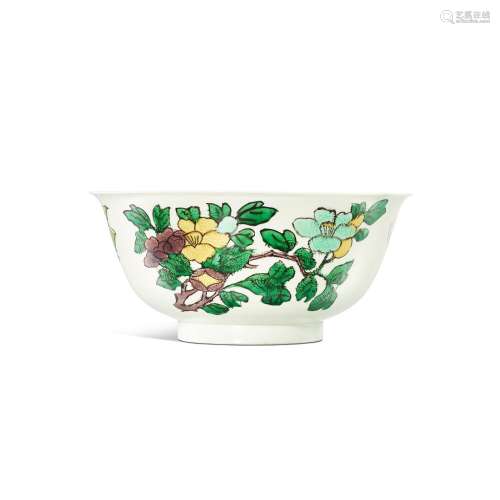 A biscuit-enamelled sancai 'floral' bowl, Mark and period of...