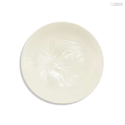 A carved Dingyao 'lotus' dish, Northern Song dynasty |  北宋...