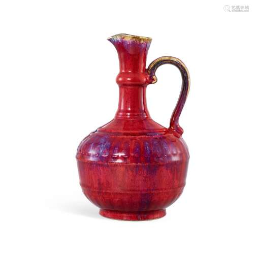 A very rare flambé-glazed ewer, Seal mark and period of Yong...