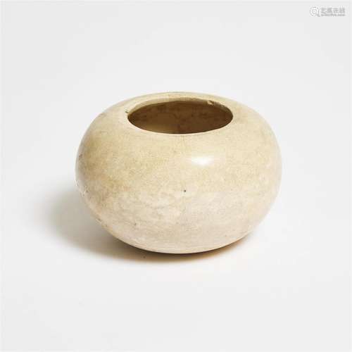 A White Glazed Globular Vessel, Tang Dynasty (AD 618-907),