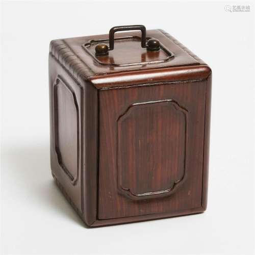 A Small Chinese Rosewood 'Scholar's' Box, Republican Period