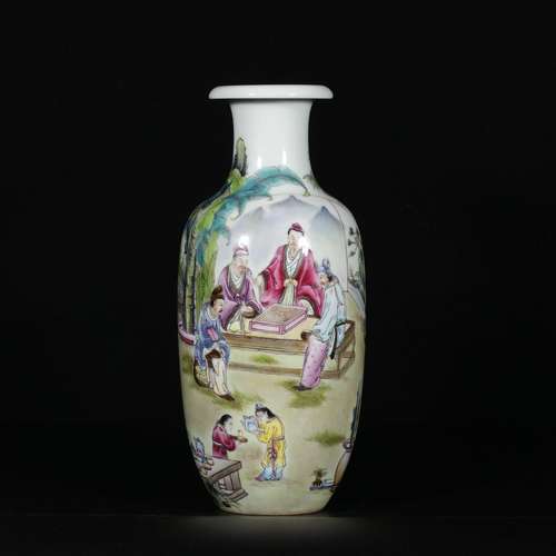 Pastel game figure character story vase