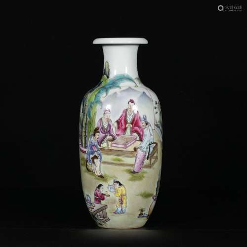 Pastel game figure character story vase