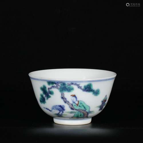 Doucai character story pattern small bowl