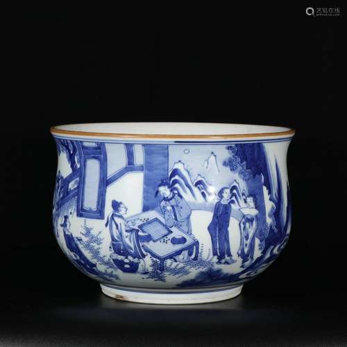 Blue and White Butterfly Cup