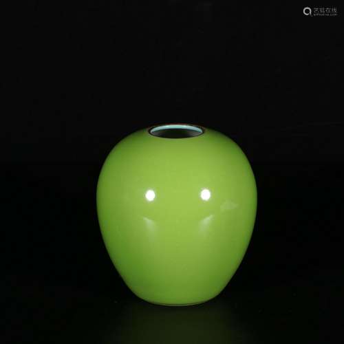 Small Jar with Apple Green Glaze