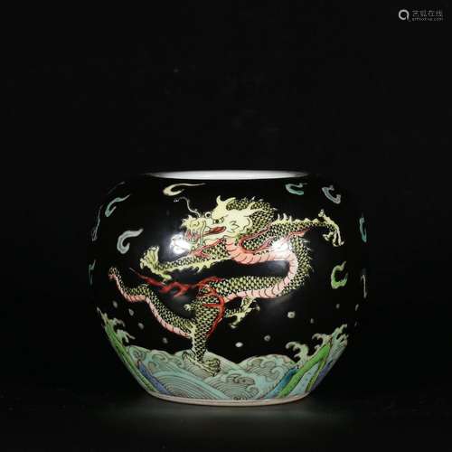 Colorful Seawater Cloud Dragon Pattern Apple Zun