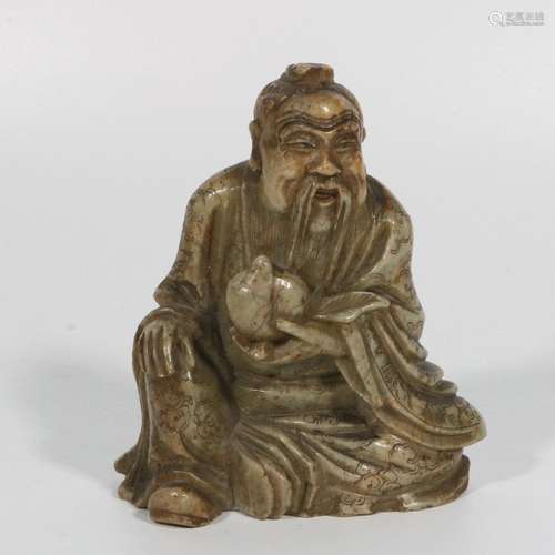 Shoushan Stone Carved Immortal Stealing Peach