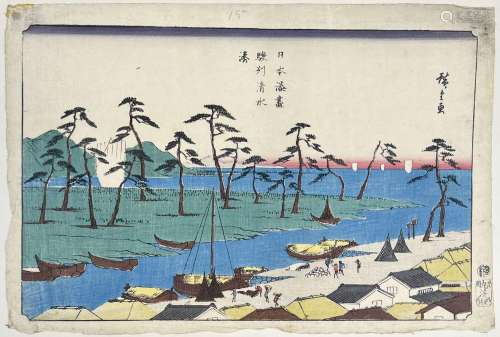Utagawa Hiroshige (1797-1858)
Cinq oban yoko-e de la sé