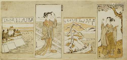 Suzuki Harunobu (1725-1770)
Hosoban yoko-e, de la série