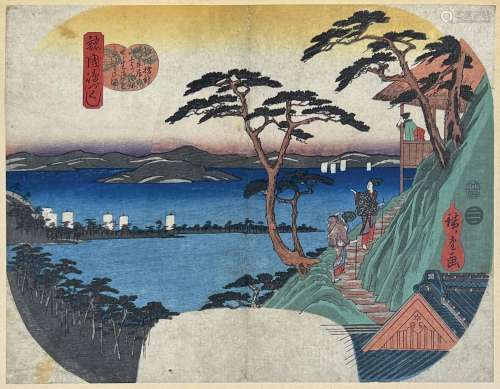 Utagawa Hiroshige (1797-1858)
Uchiwa-e, de la série Sho